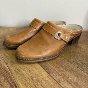 Red Wing Women’s Clog Mules 7.5 B Shoes Tan Leather Mules